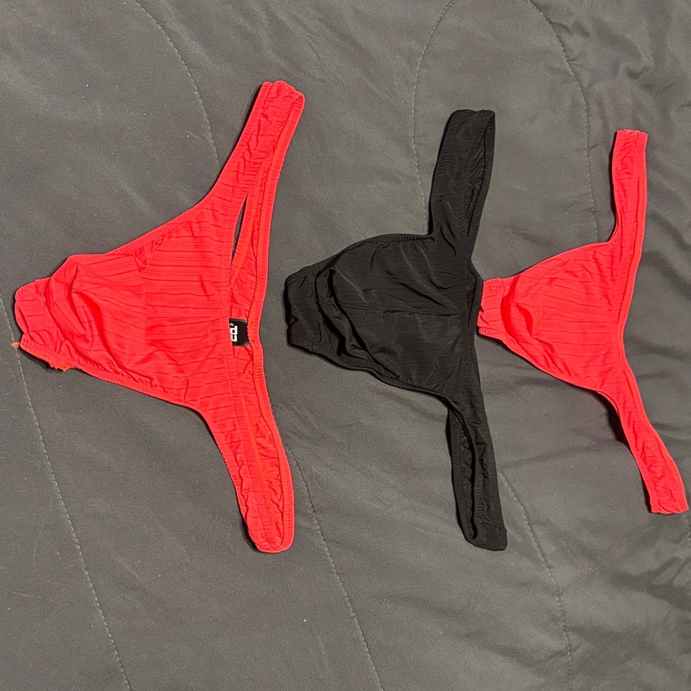 Red and Black Thong Set (#62)